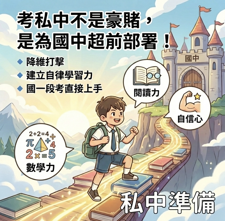 <松竹校>孩子準備私中考試 不是「豪賭」而是「贏在國中起跑點」